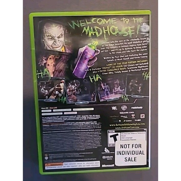 Xbox 360 Batman: Arkham Asylum - Game of the Year Edition 2010 CIB Tested - Picture 2 of 4